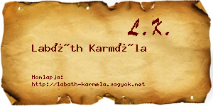 Labáth Karméla névjegykártya